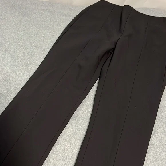 Zara High Rise Trouser Pants Large BlackSide Slit Office Career - Picture 11 of 12